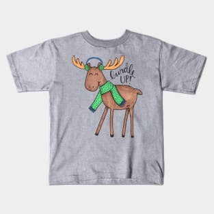 Bundle Up Cold Moose Kids T-Shirt